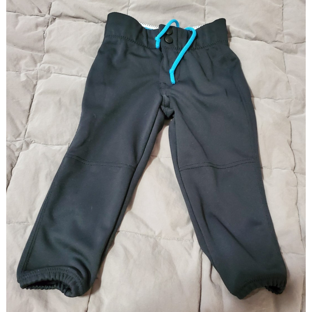 Champro Girls Softball Pants XS Black Fastpitch Elastic Cuff Drawstring